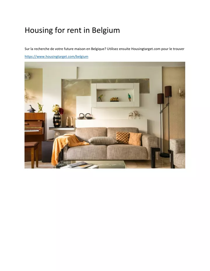 housing for rent in belgium