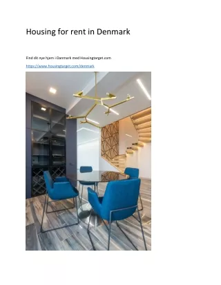 housing for rent in denmark