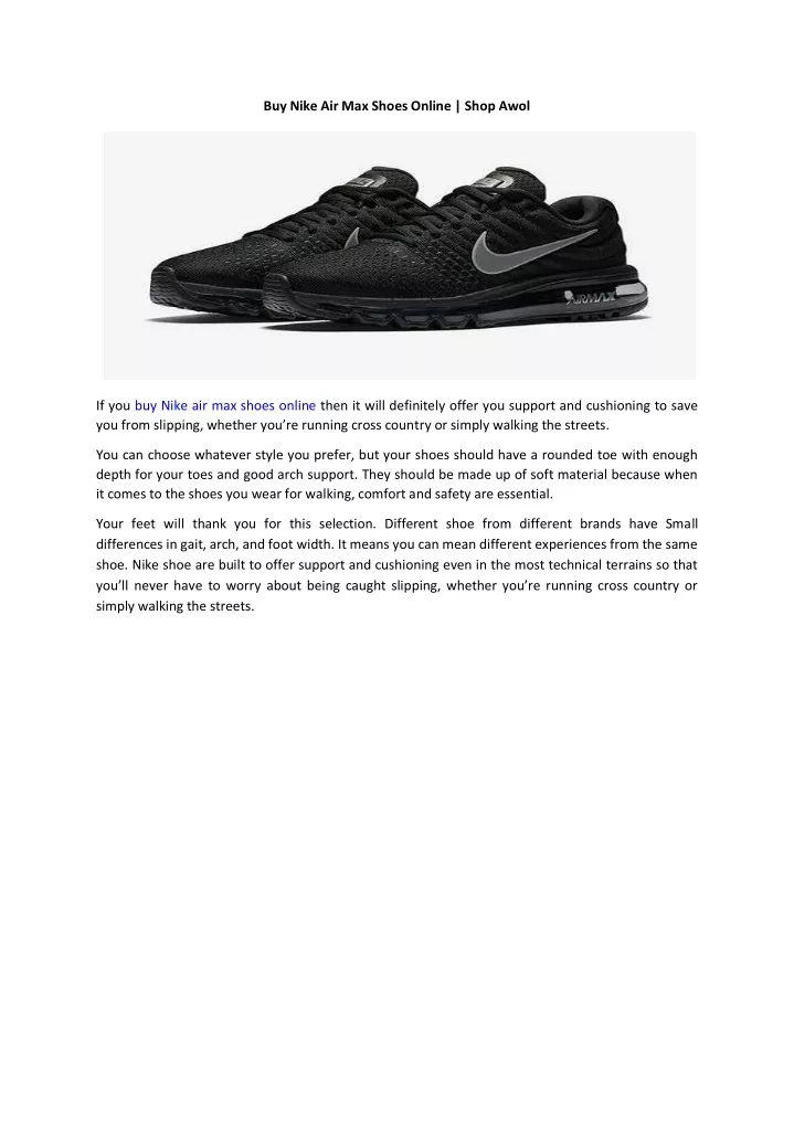 buy nike air max shoes online shop awol