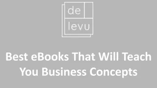 Best eBooks That Will Teach You Business Concepts