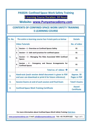 pas024 confined space work safety training
