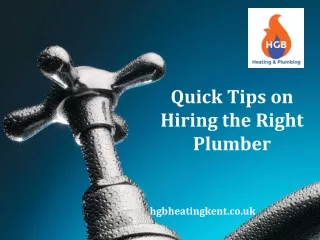 Quick Tips on Hiring the Right Plumber