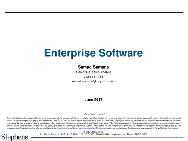 enterprise software samad samana senior research