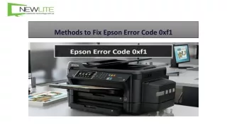 methods to fix epson error code 0xf1