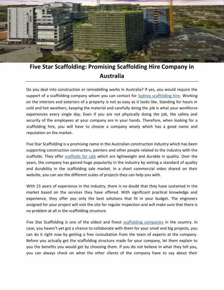 five star scaffolding promising scaffolding hire