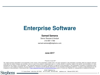 enterprise software samad samana senior research