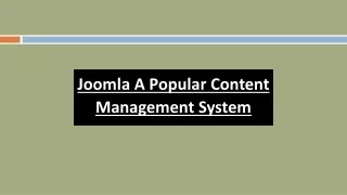 joomla a popular content management system