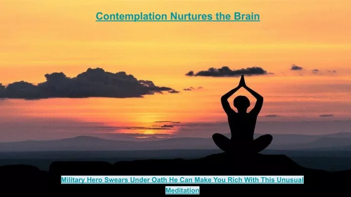 contemplation nurtures the brain