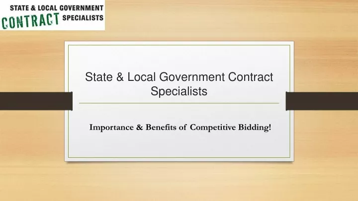 state local government contract specialists