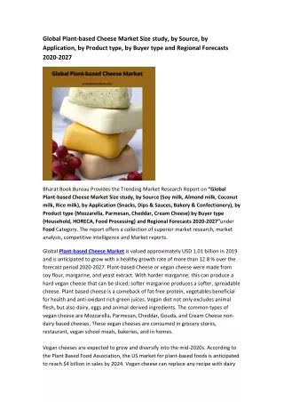 global plant based cheese market size study