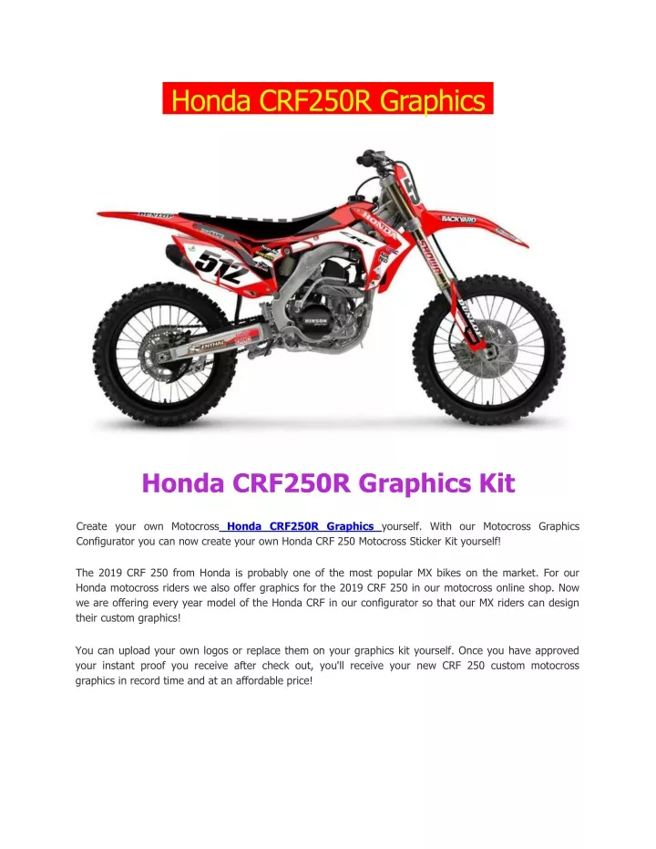 honda crf250r graphics