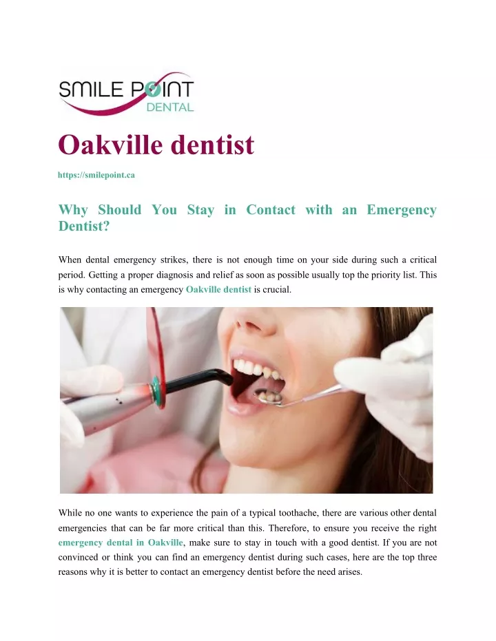 oakville dentist