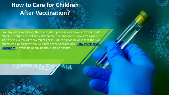 how to care for children after vaccination