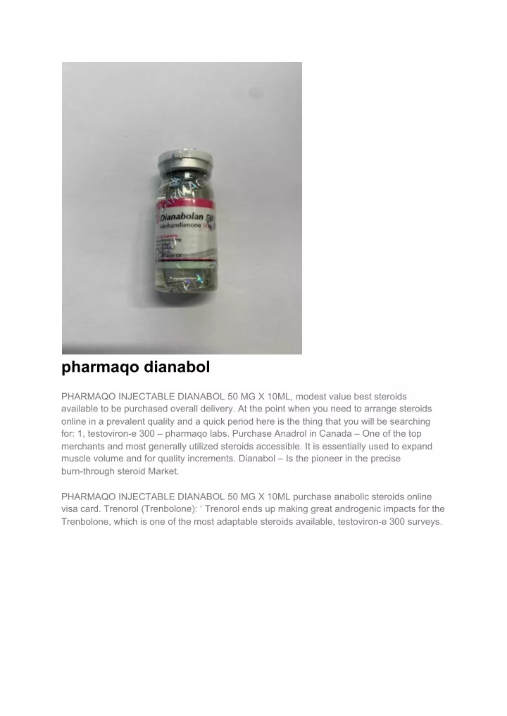 pharmaqo dianabol pharmaqo injectable dianabol