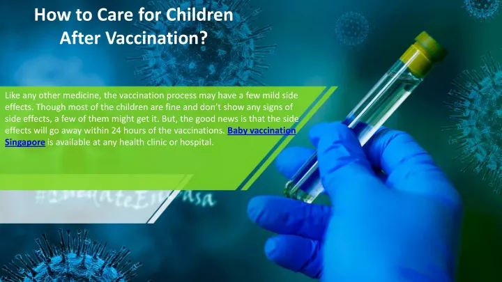 how to care for children after vaccination