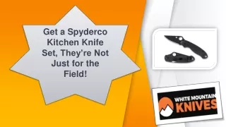 Get a Spyderco Kitchen Knife Set, They’re Not Just for the Field!