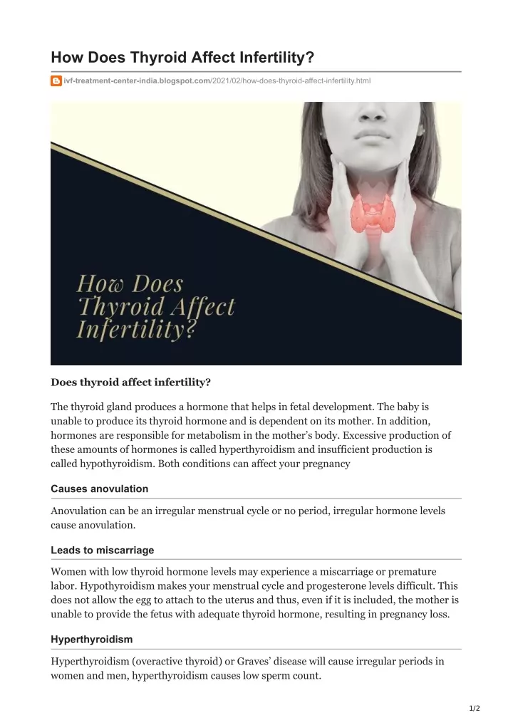 how does thyroid affect infertility