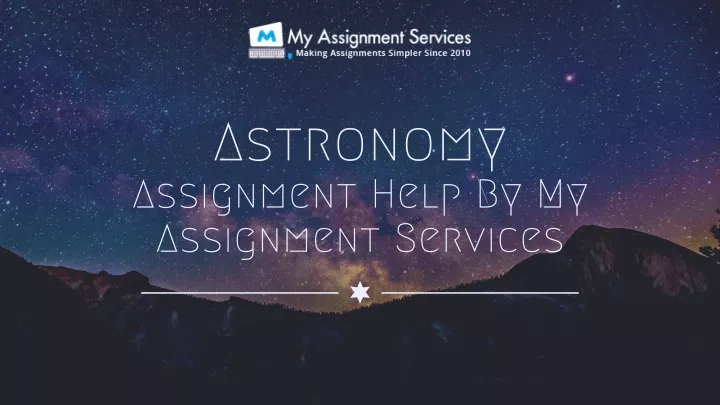 astronomy assignment help by my assignment