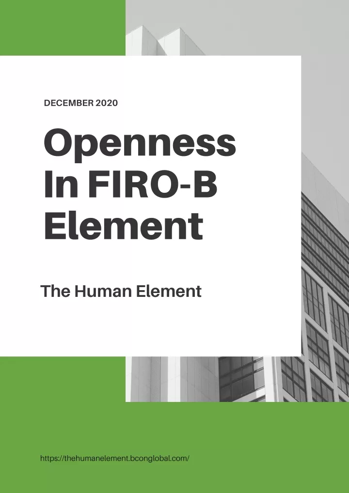 december 2020 openness in firo b element