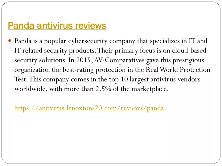 panda antivirus reviews