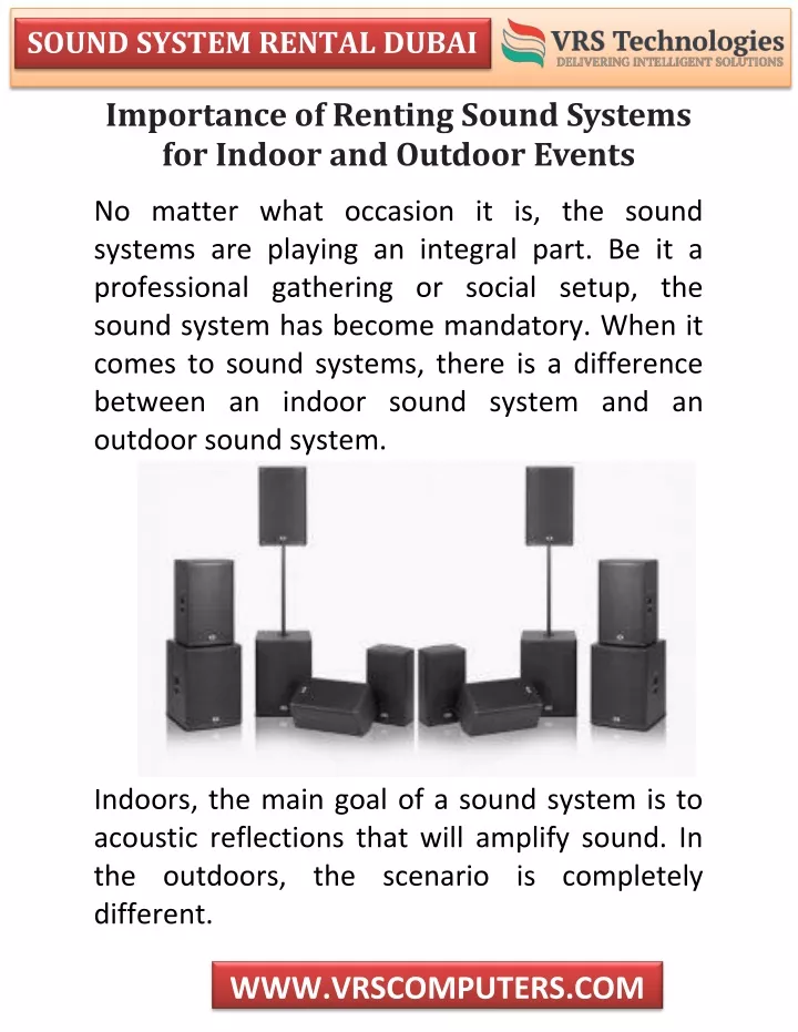 sound system rental dubai