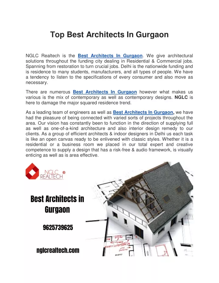 top best architects in gurgaon