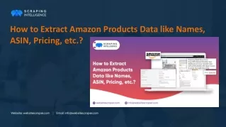 How to Extract Amazon Products Data like Names, ASIN, Pricing, etc.?