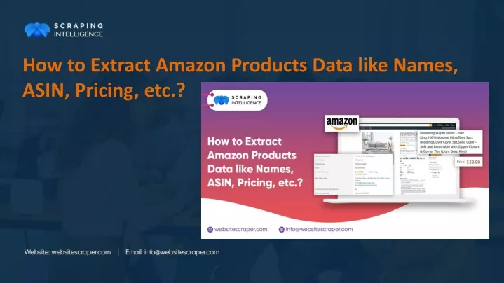 how to extract amazon products data like names