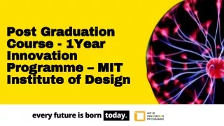 post graduation course 1year innovation programme