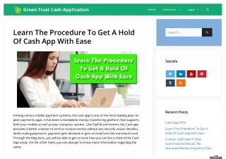Learn The Procedure To Get A Hold Of Cash App With Ease