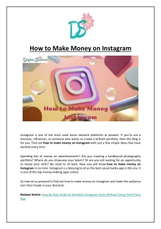 how to make money on instagram