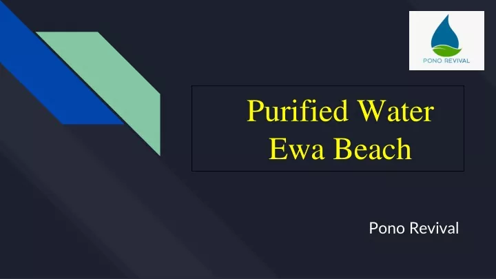 purified water ewa beach