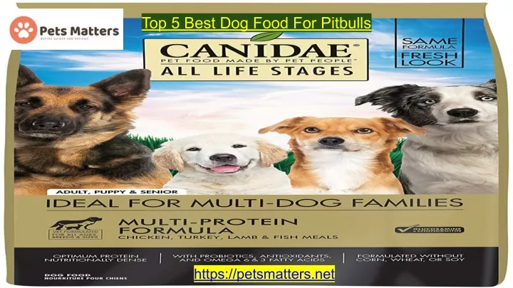 top 5 best dog food for pitbulls