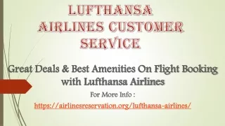 lufthansa airlines customer service