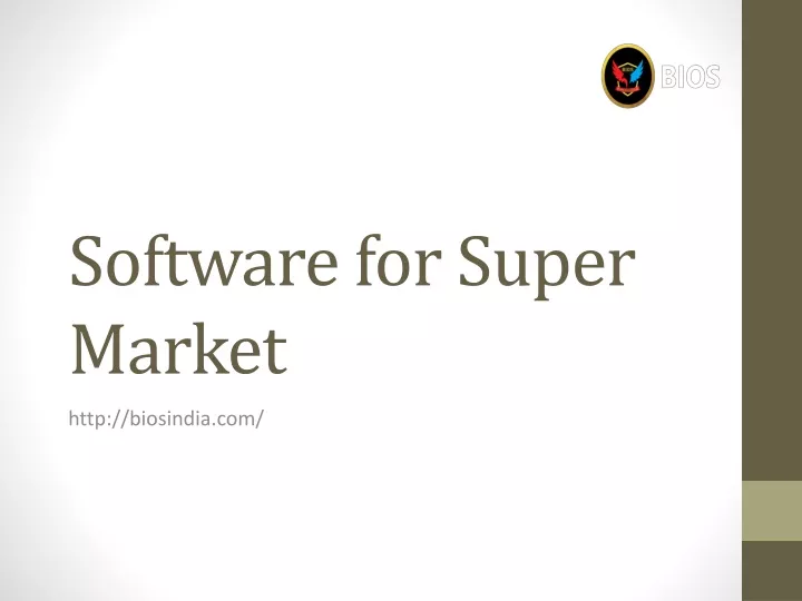 software for super market