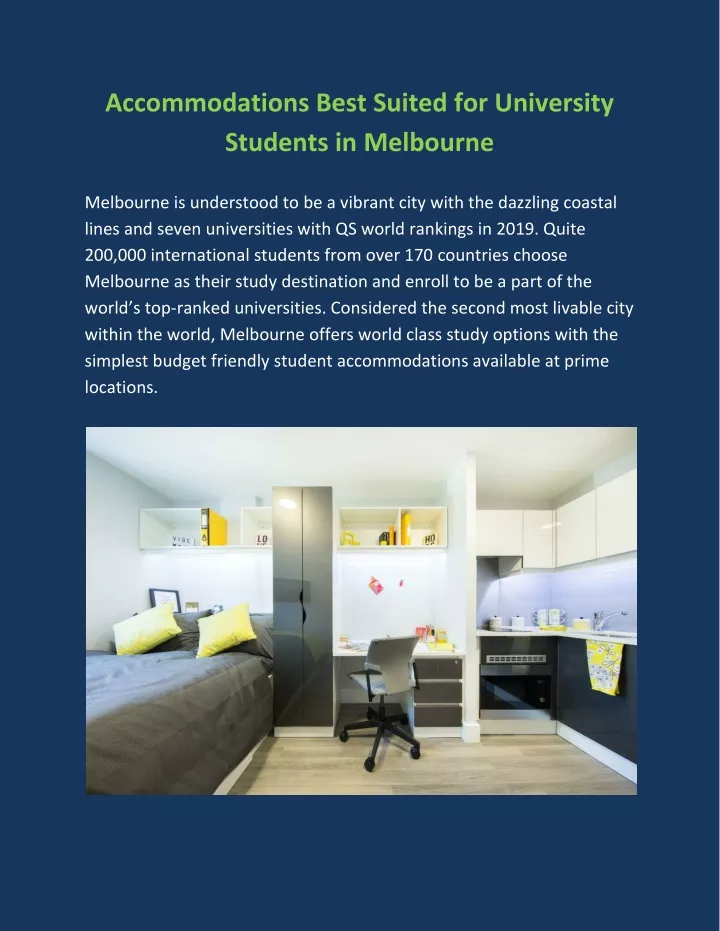 accommodations best suited for university