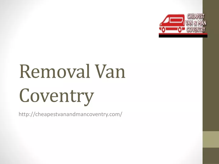removal van coventry