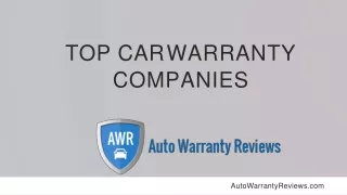 Top best extended car warranty companies