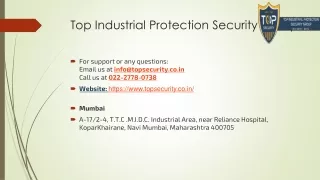 Top Industrial Protection Security Group India Blog