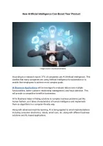 How Artificial Intelligence Can Boost Your Product - slide 1