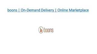 boons on boons on demand delivery online
