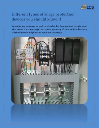 different types of surge protection devices