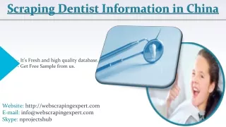 scraping dentist information in china