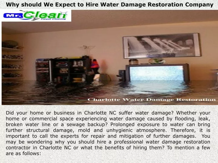 why should we expect to hire water damage