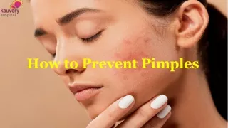 how to prevent pimples