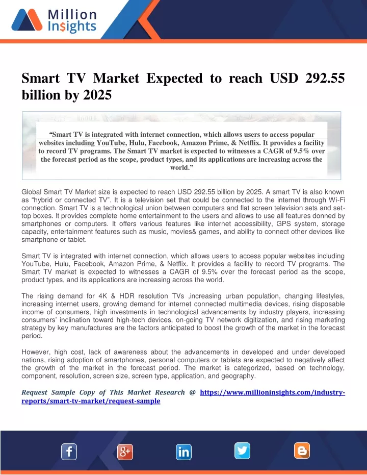 smart tv market expected to reach