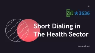 De Tu Cel For Short Dialing In The Health Sector