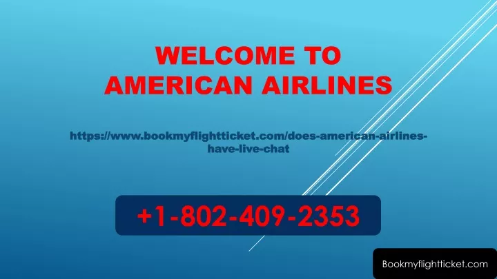 welcome to american airlines