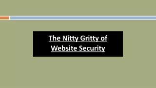 the nitty gritty of website security