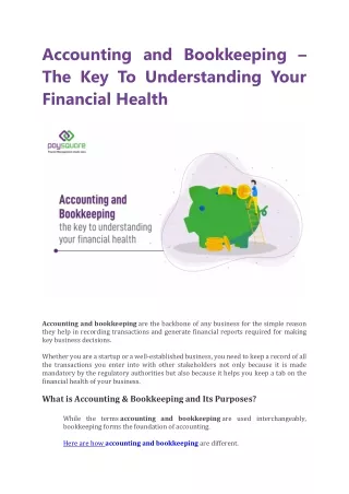 accounting and bookkeeping